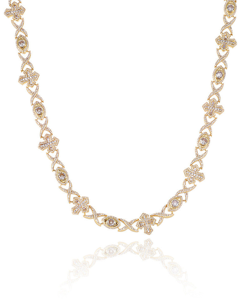 Icon Pavé Clover Link Necklace