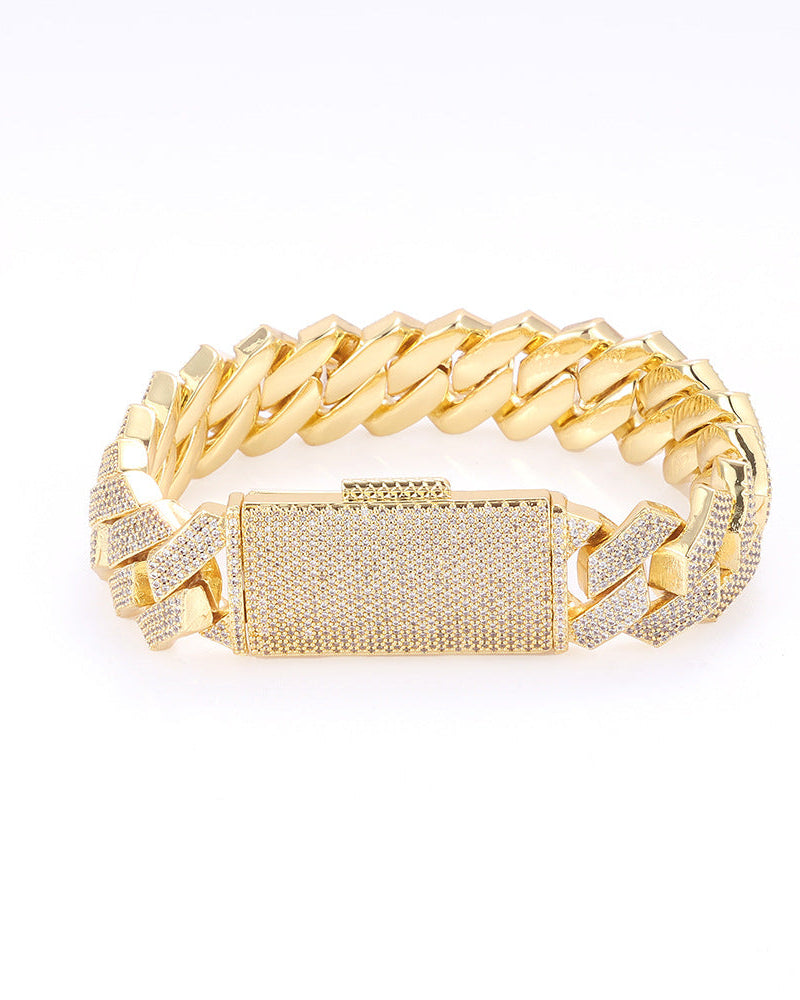 Grand Pavé Cuban Link Bracelet