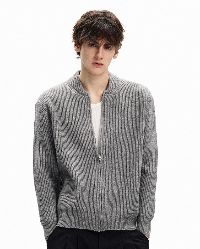 Clean Line Ribbed Cardigan