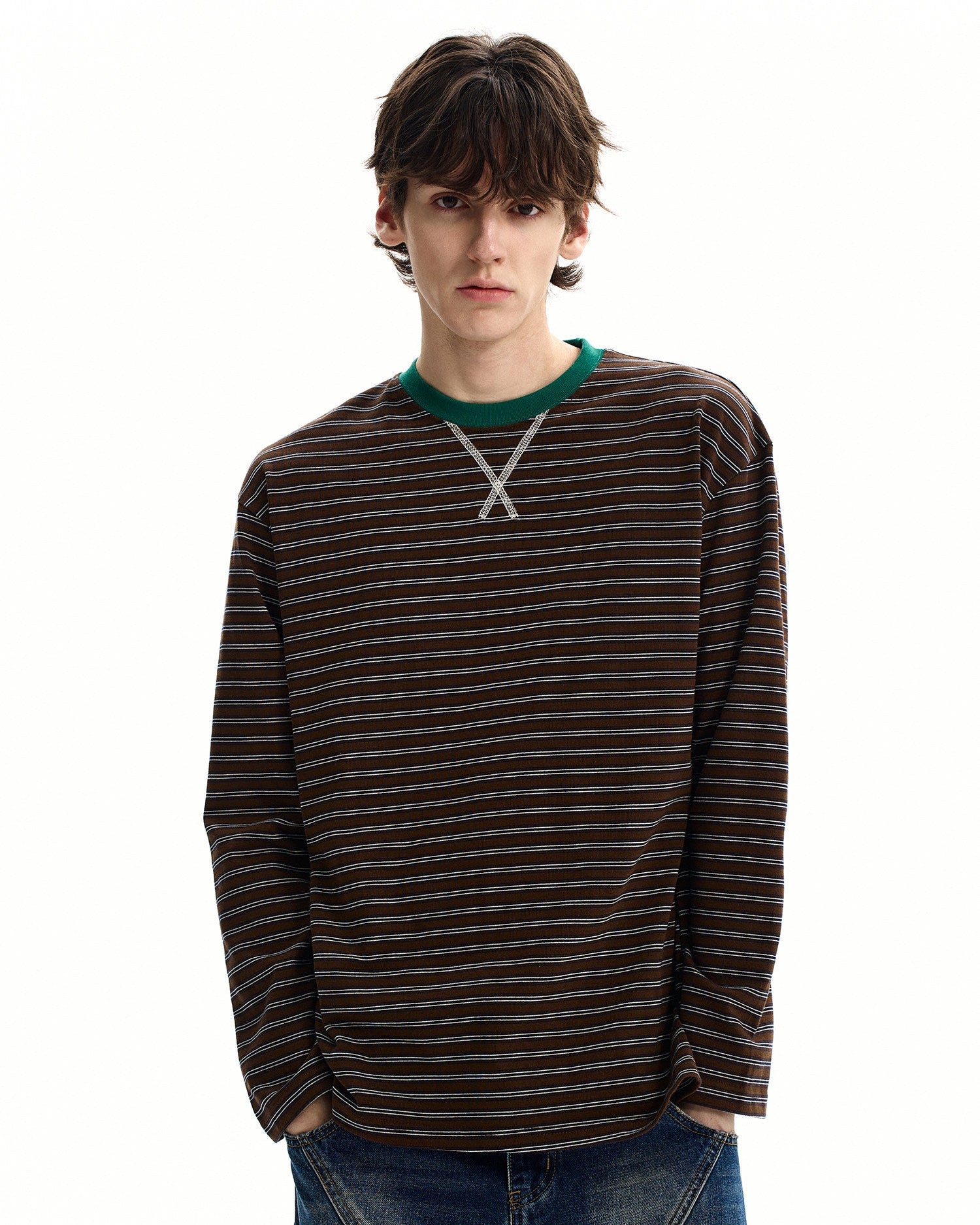 Striped Cotton Long Sleeve Tee