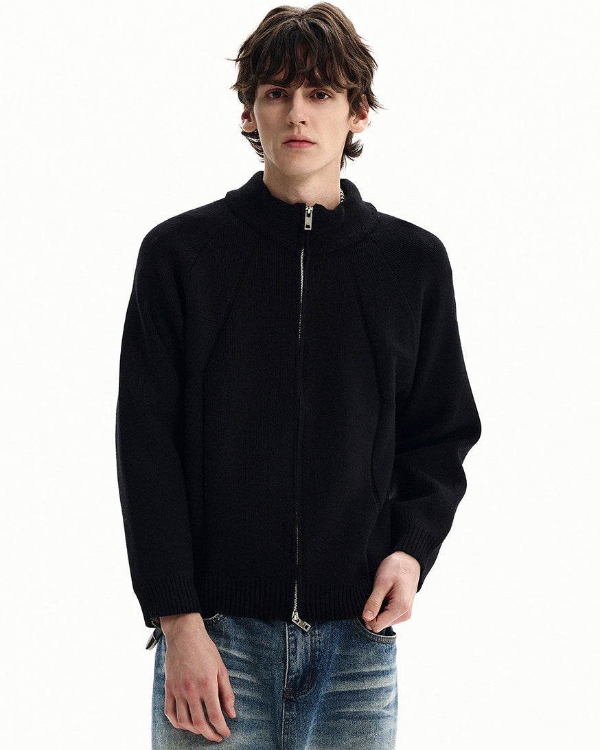 Refined Knit Zip Cardigan