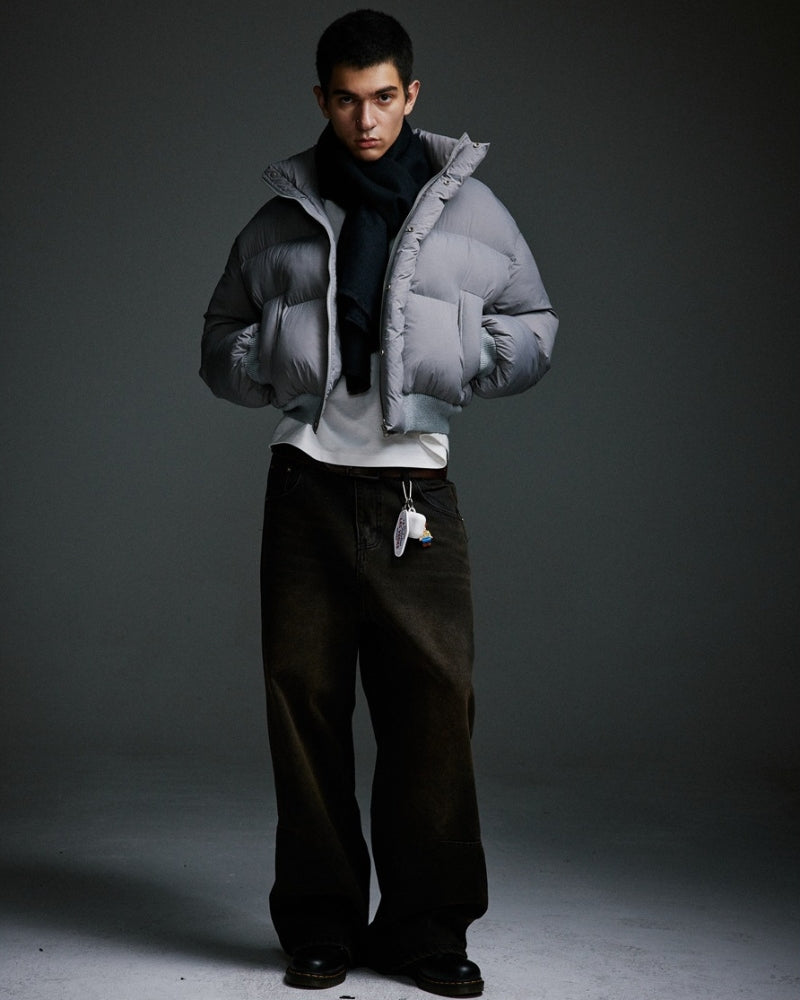 Gekürzte Puffer-Daunenjacke