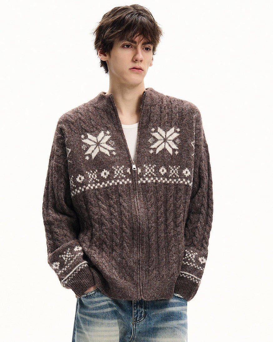 Heritage Knit Zip Cardigan