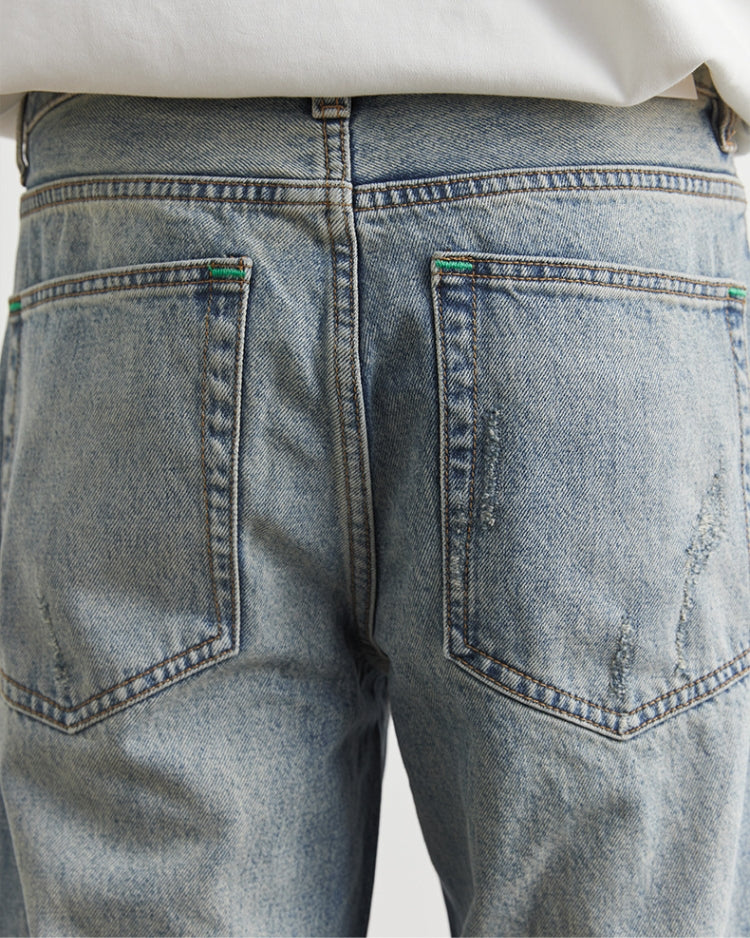 Essential Loose Fit Washed Denim Jeans