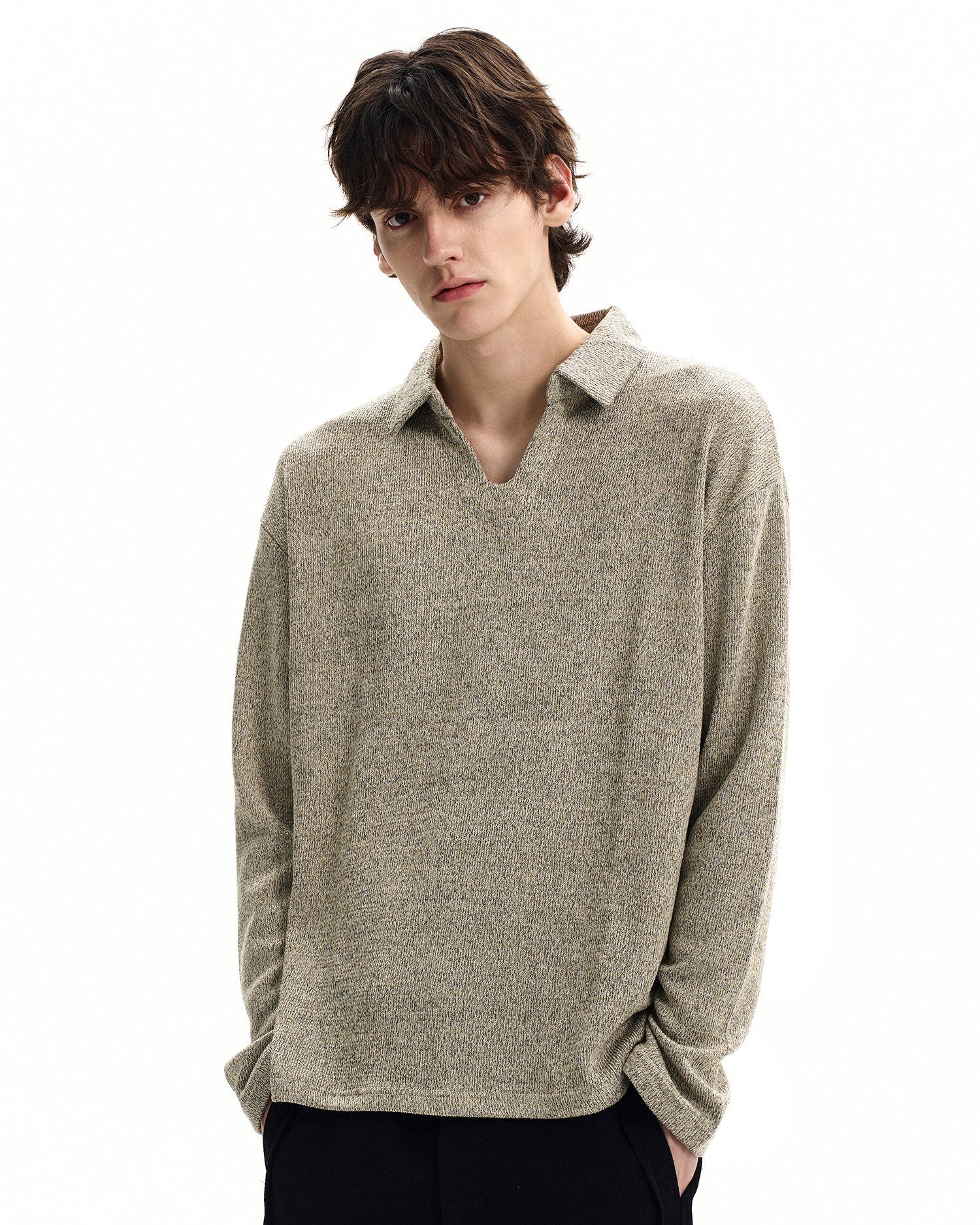 Refined Merino Polo Sweater