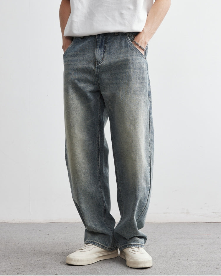 Heritage Fade Jeans mit weitem Bein