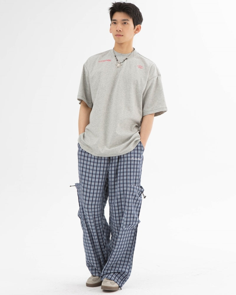 Unter dem Kokosnussbaum Relaxed Fit Karierte Cargo-Hose