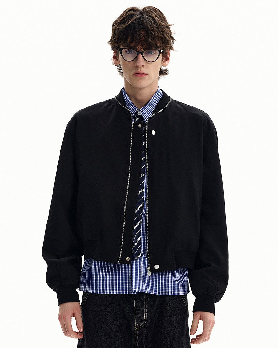 Essential Cotton Zip Short Jacket