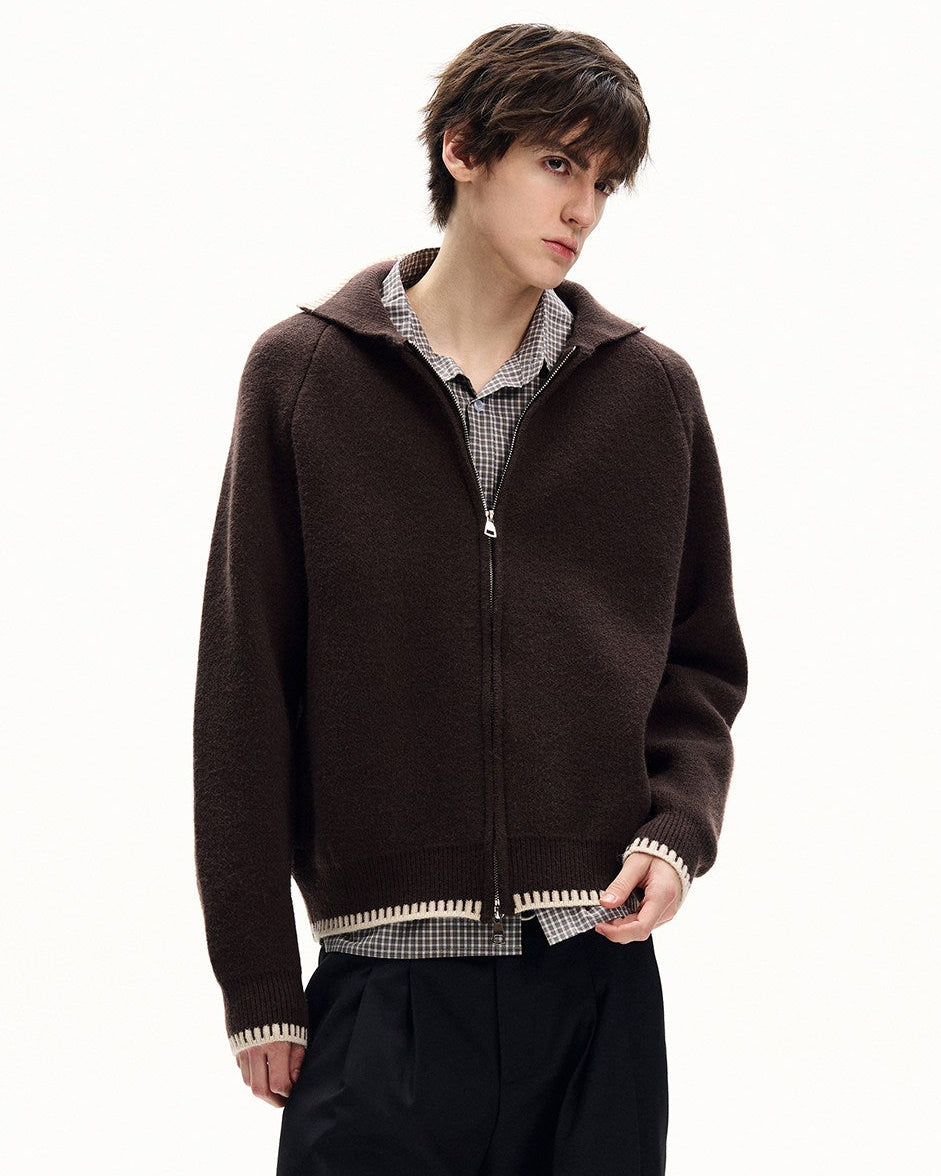 Classic Marled Knit Cardigan