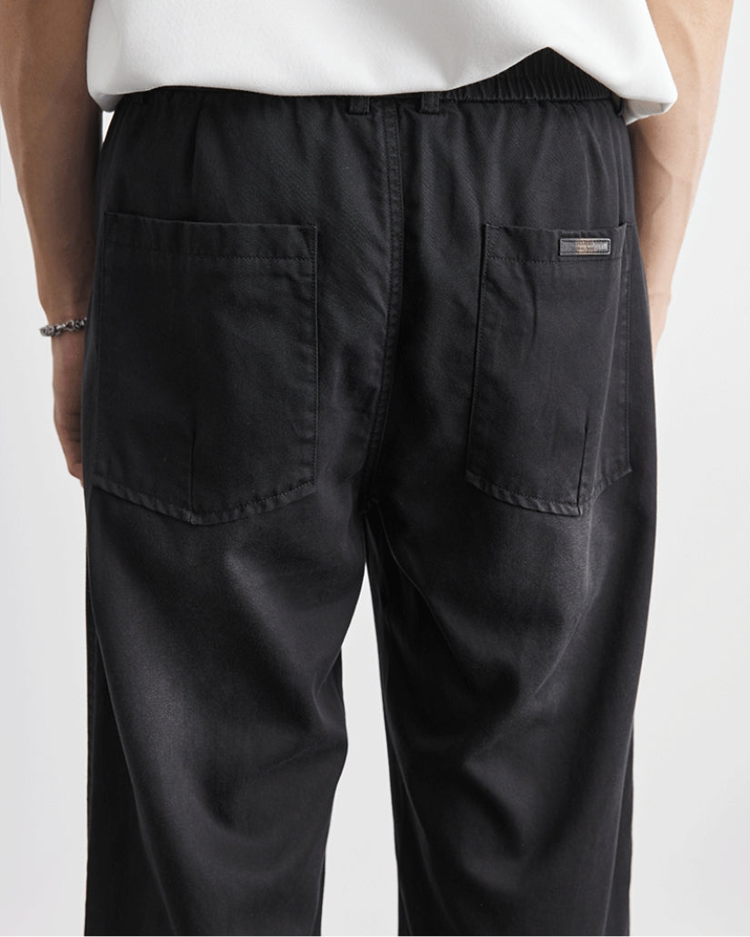 Baggy Elastic Waistband Jeans Look Hose