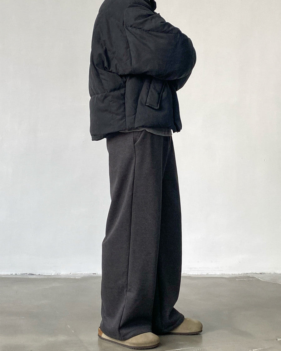 Tailored Thickened Wide Leg Wool Trousers