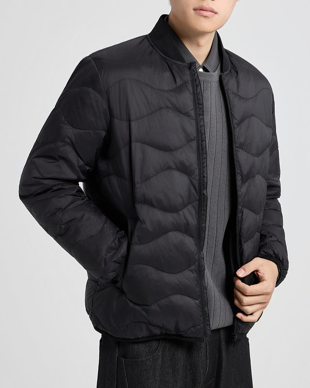 The Waverly Water-Ripple Quilted Down Jacket