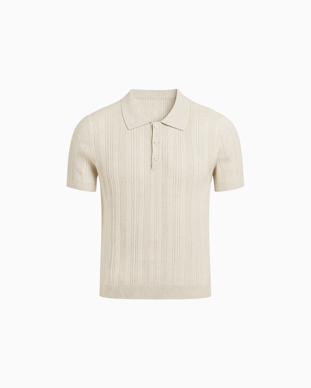 Polo en coton côtelé