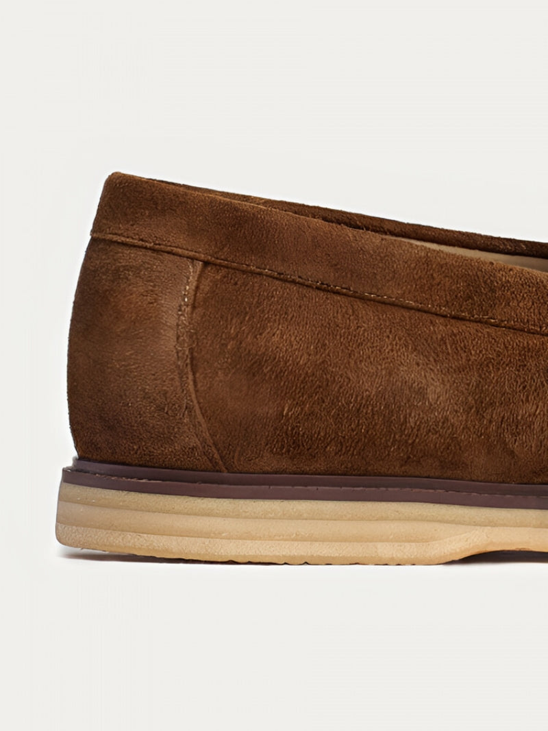 Chocolate Suede loafers