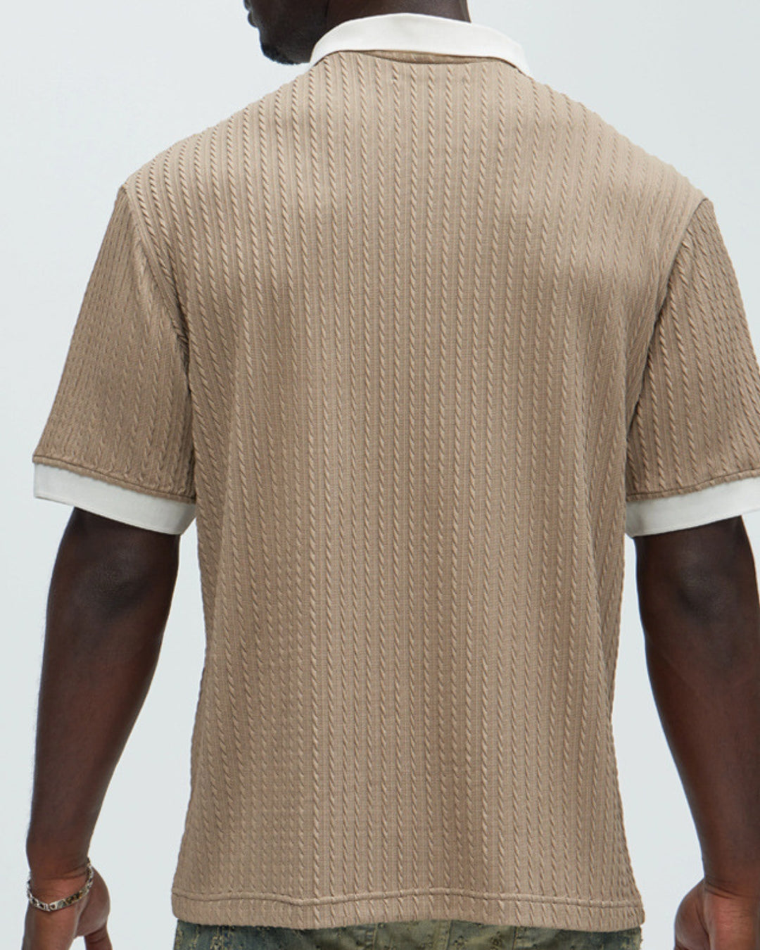 Contrast Knit Polo