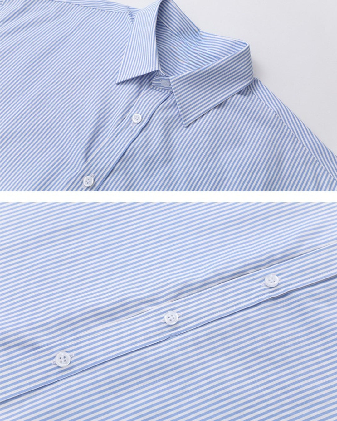 Chemise à manches courtes à rayures classiques