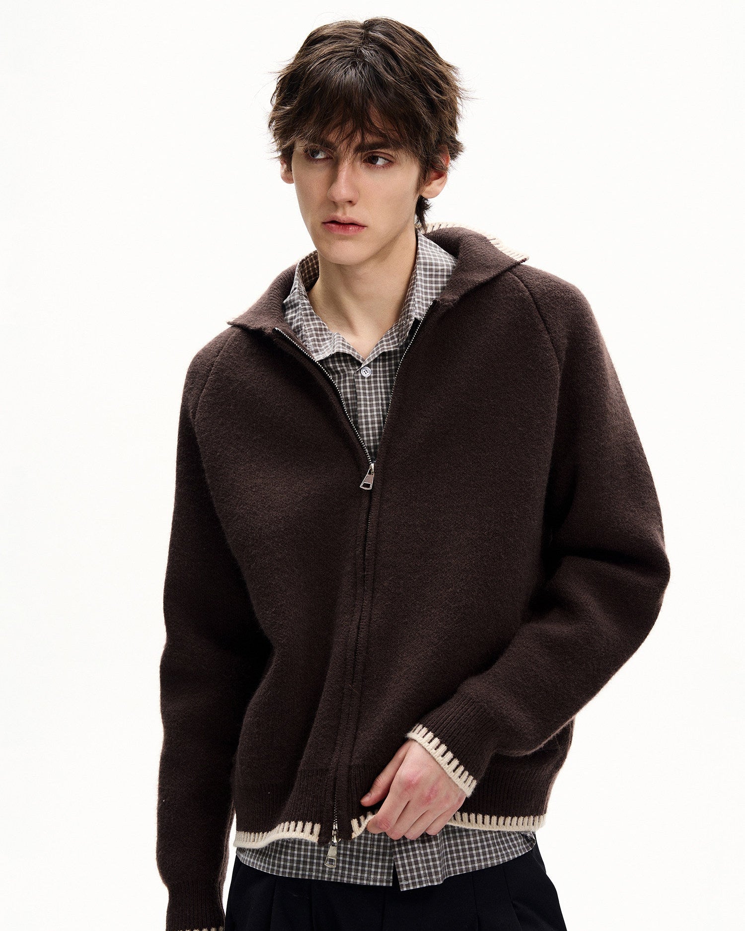 Classic Marled Knit Cardigan