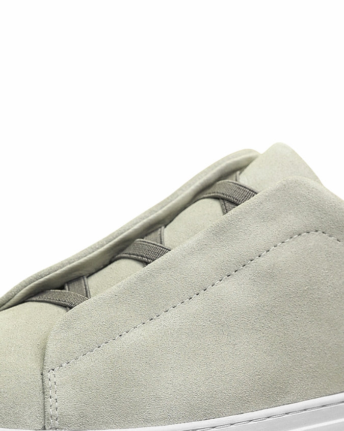Olive Wildleder Sneaker ohne Schnürung