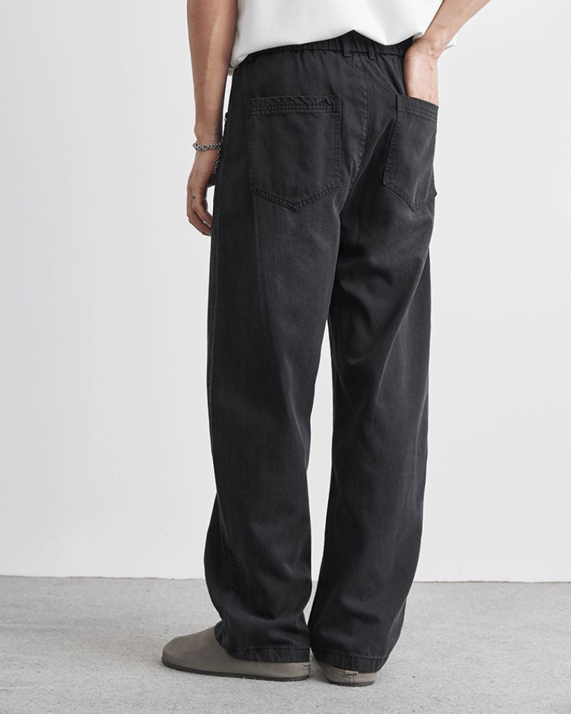 Gewaschene Easy Straight-Leg Denim Jeans