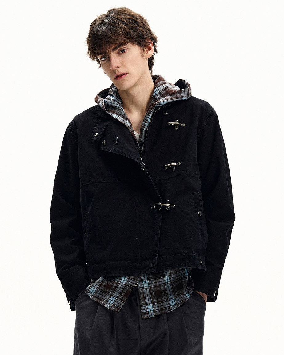 Washed Cotton Toggle Jacket