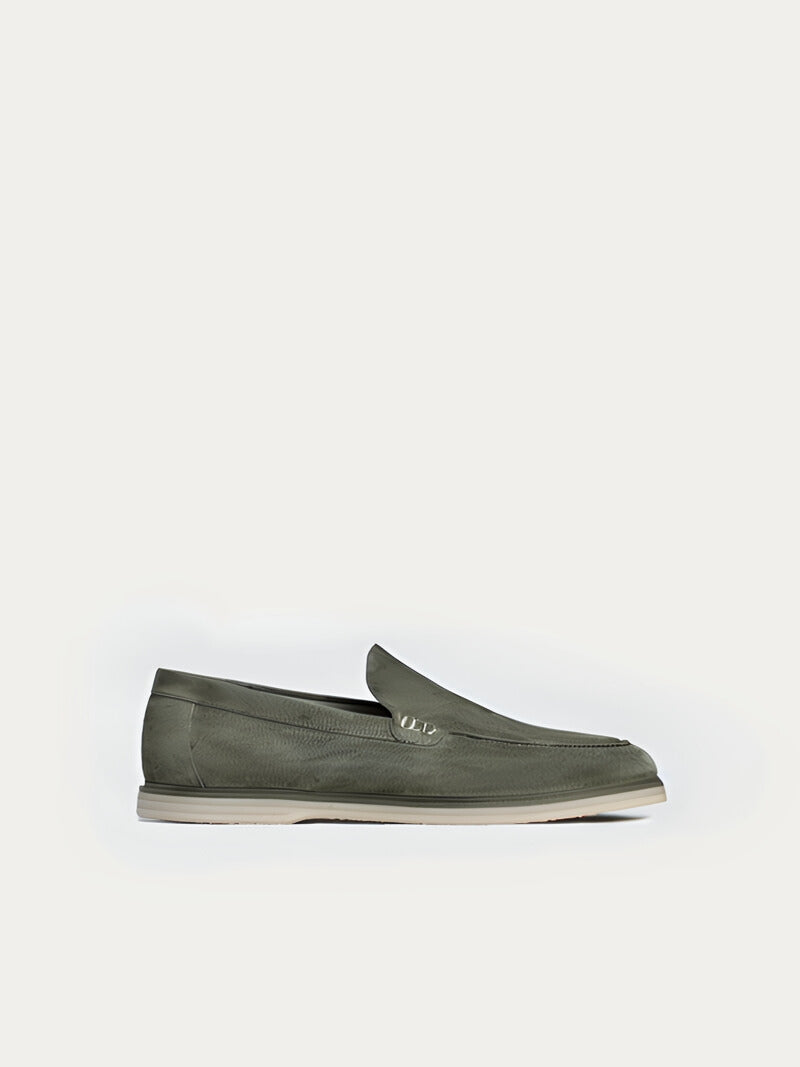 Olive Suede loafers