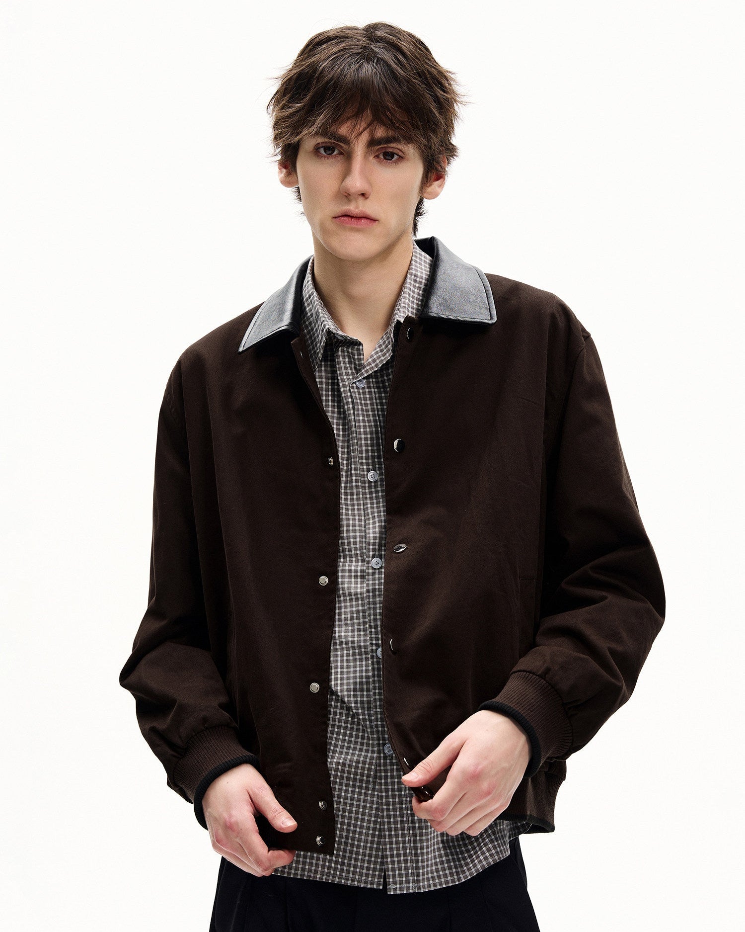 Structured Cotton Snap Jacket