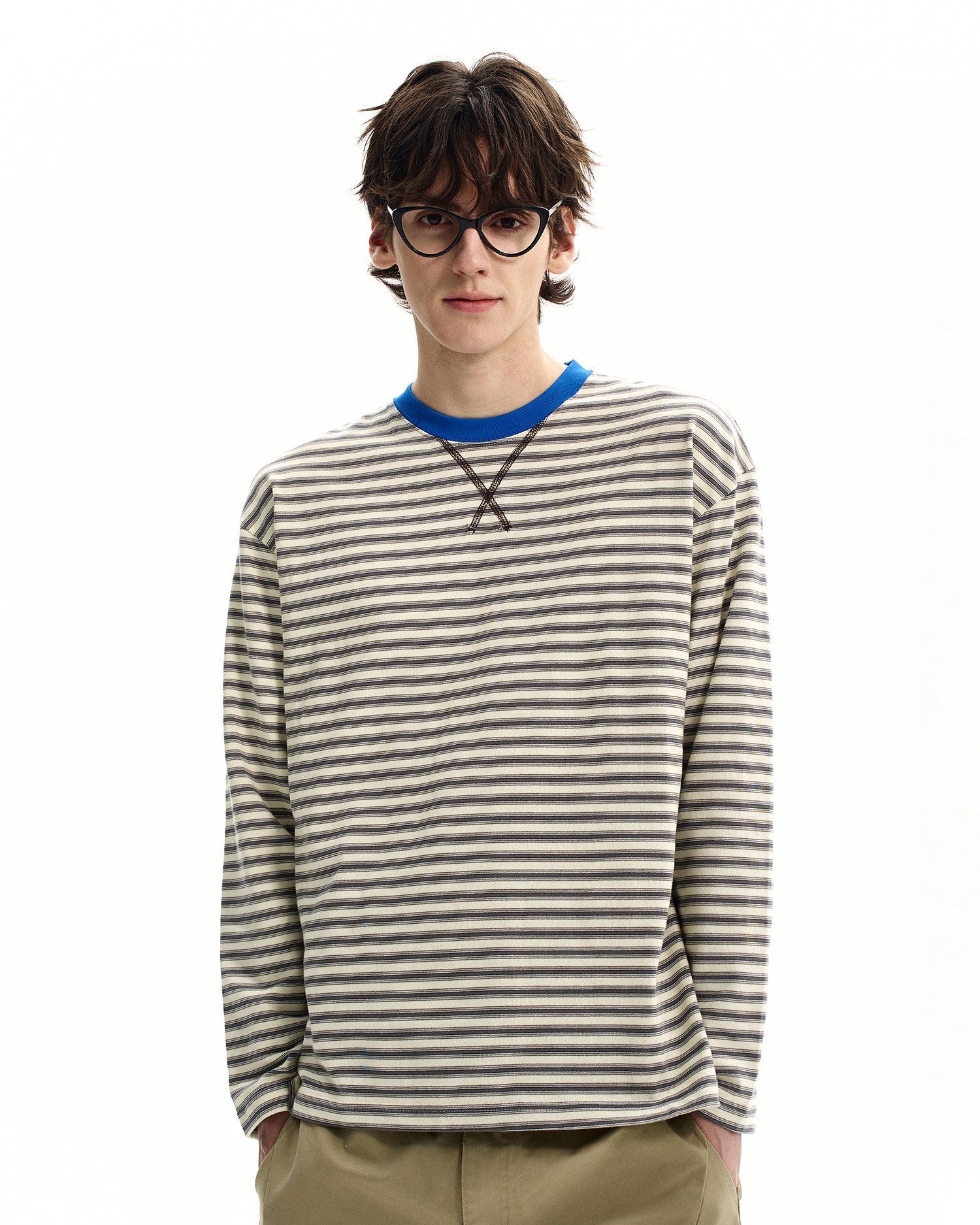 Striped Cotton Long Sleeve Tee