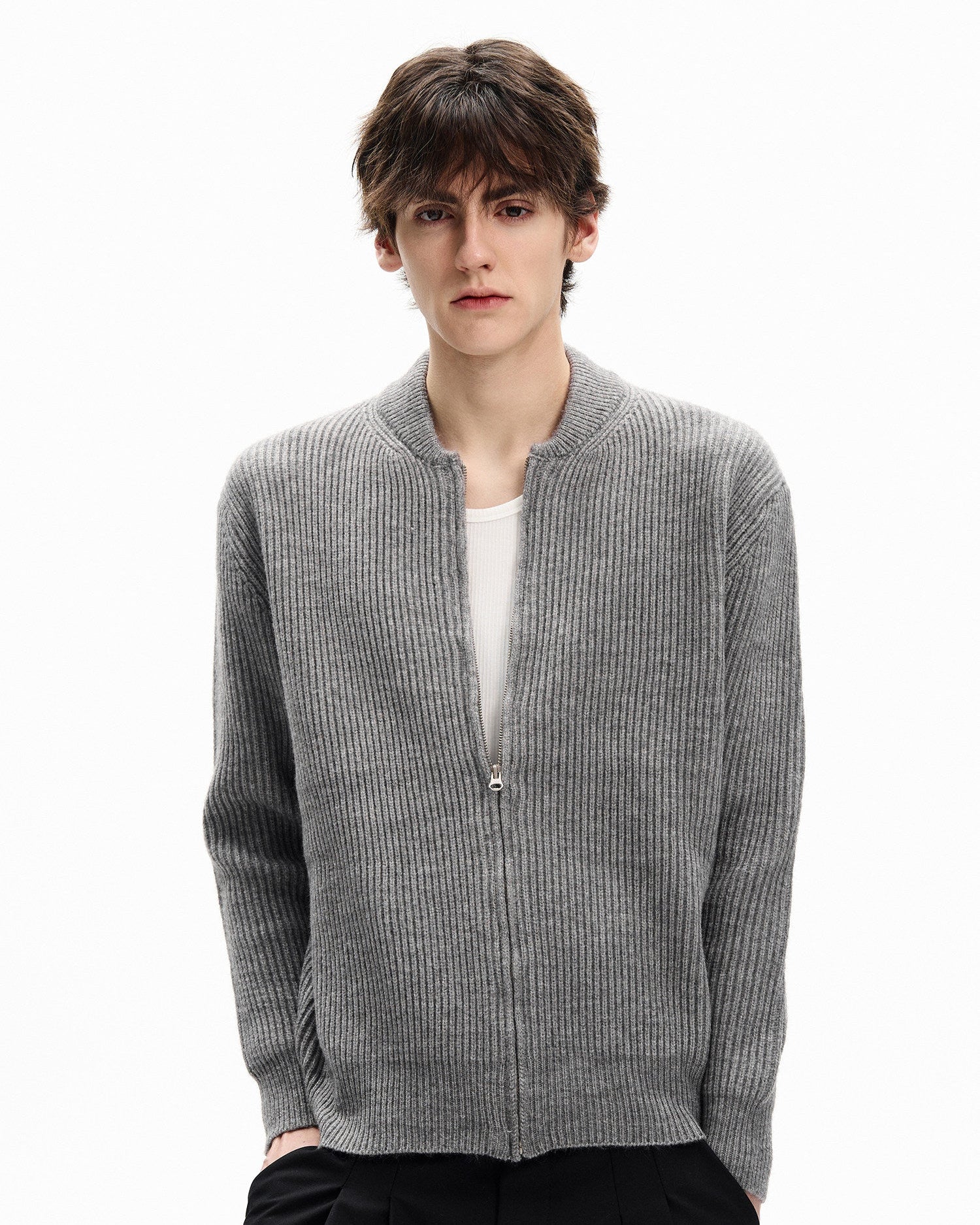 Clean Line Ribbed Cardigan
