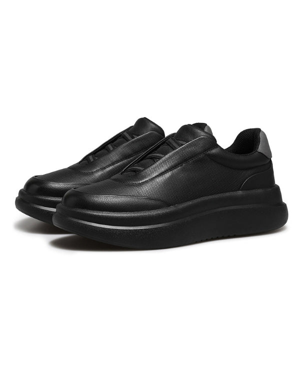 Der schwarze Crisp Elevate 2.0 Sneaker aus Leder ohne Schnürung