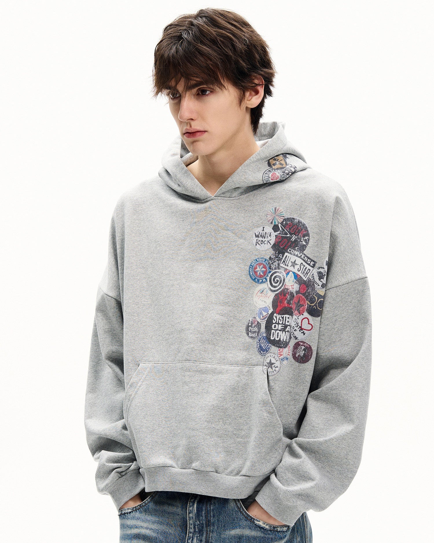 Graphic Fleece Pullover Hoodie