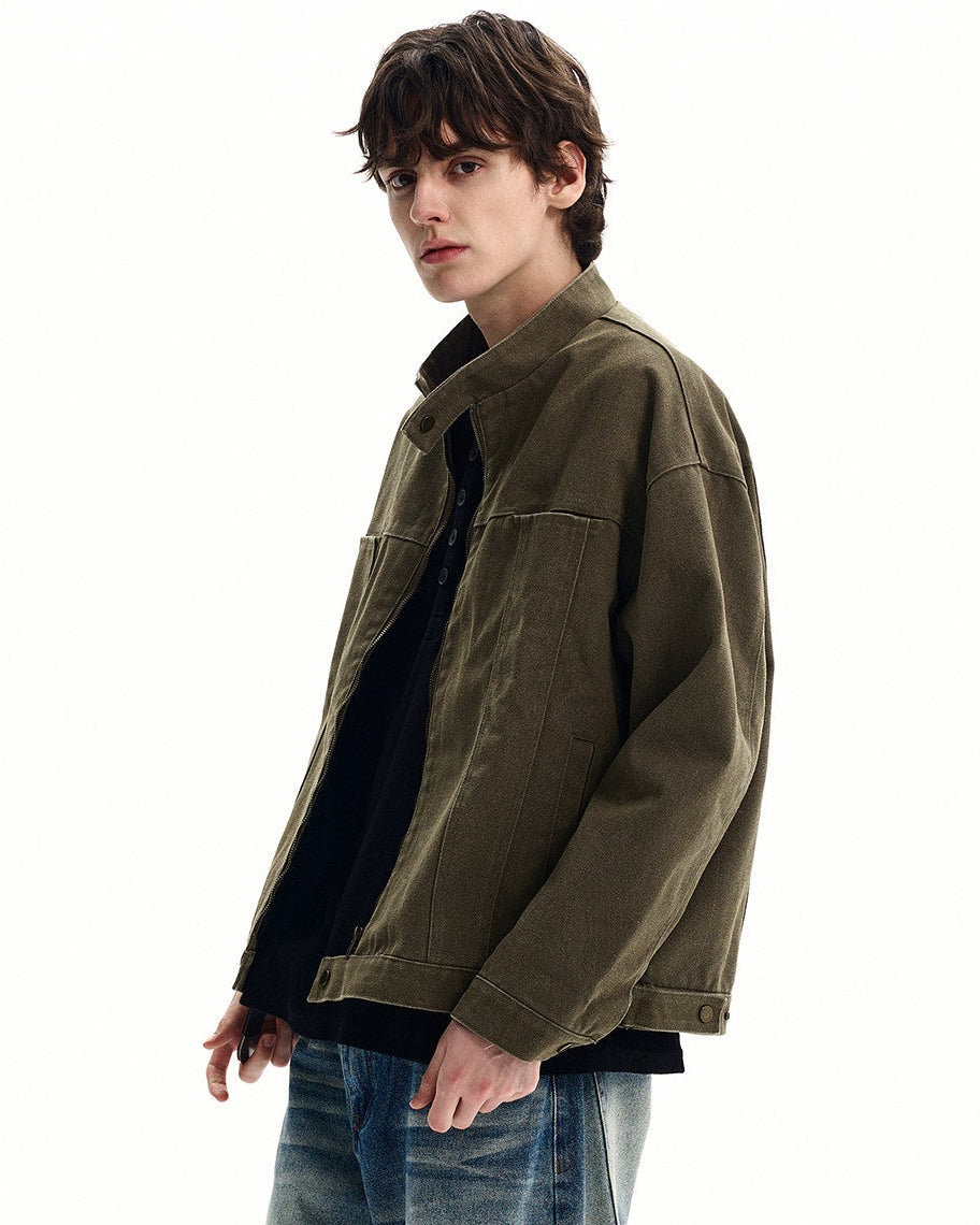 Clean Cut Canvas Zip Jacket