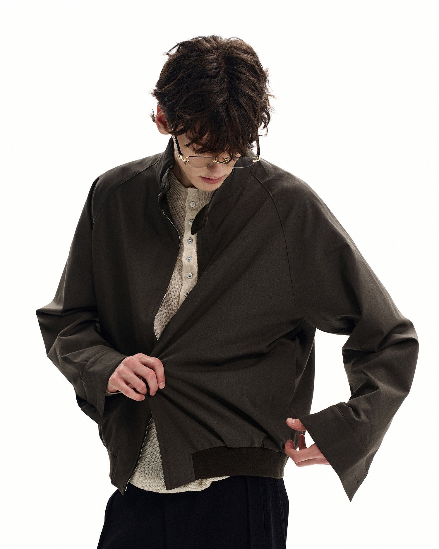 Refined Raglan Zip Jacket