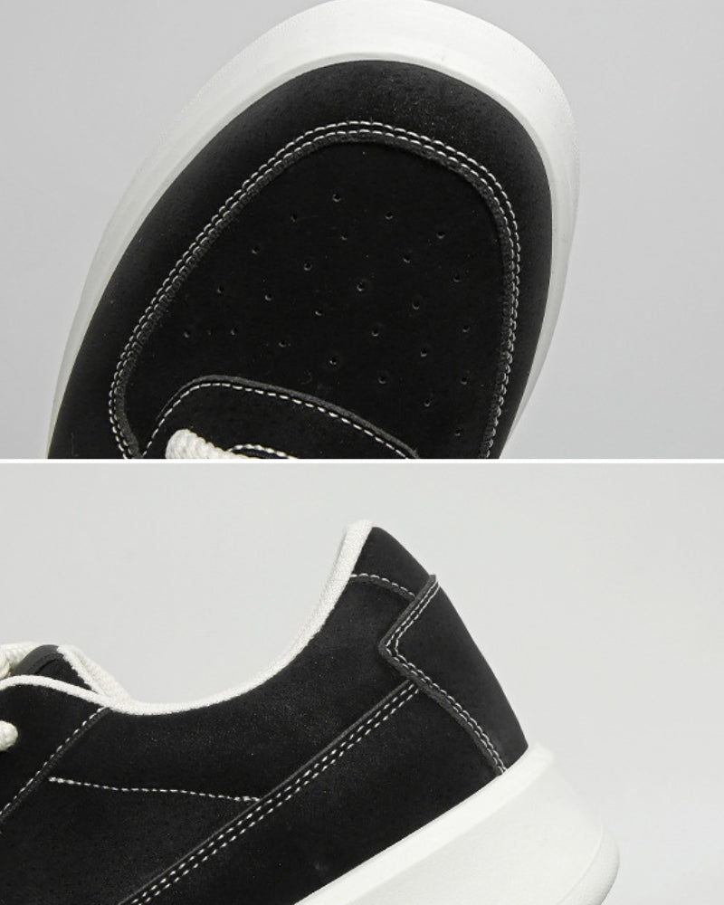Schwarz Big Sole Wildleder Low Sneakers