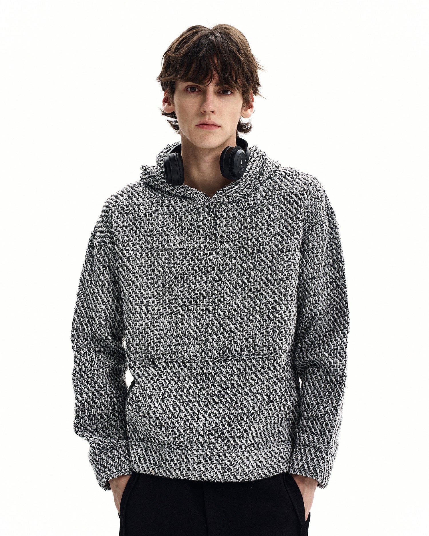 Modern Marl Knit Hoodie