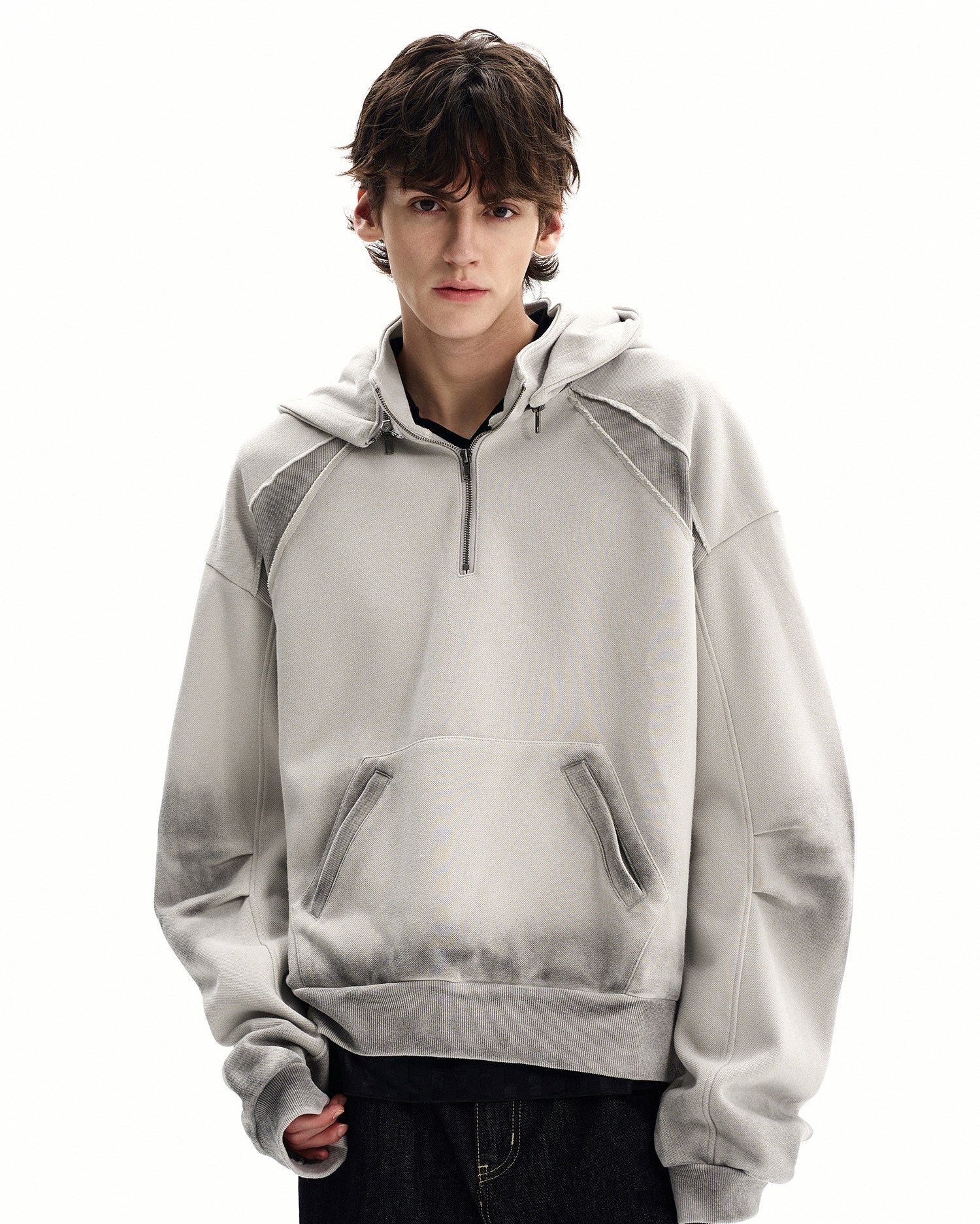 Minimal Relaxed Half Zip Sweatshirt