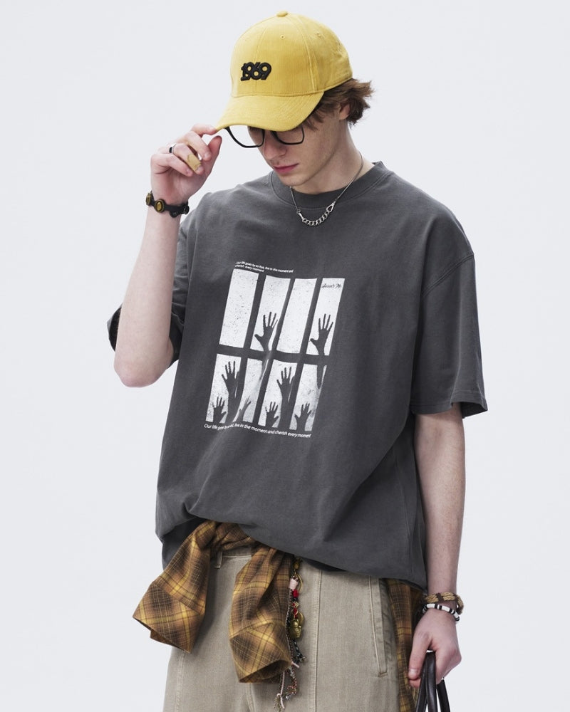 T-Shirt HANDS in Übergröße