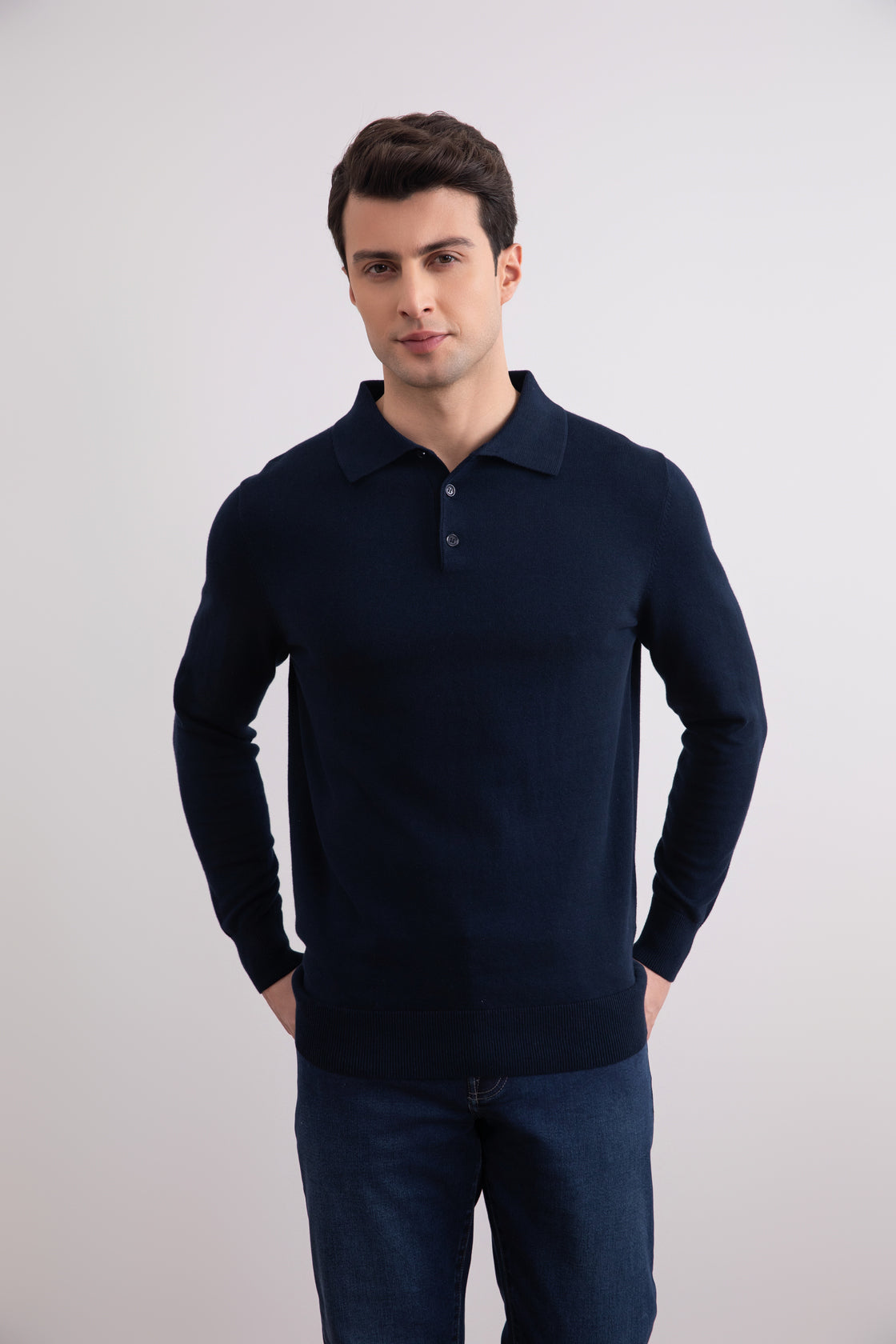 Blauw Klassiek Polo Shirt