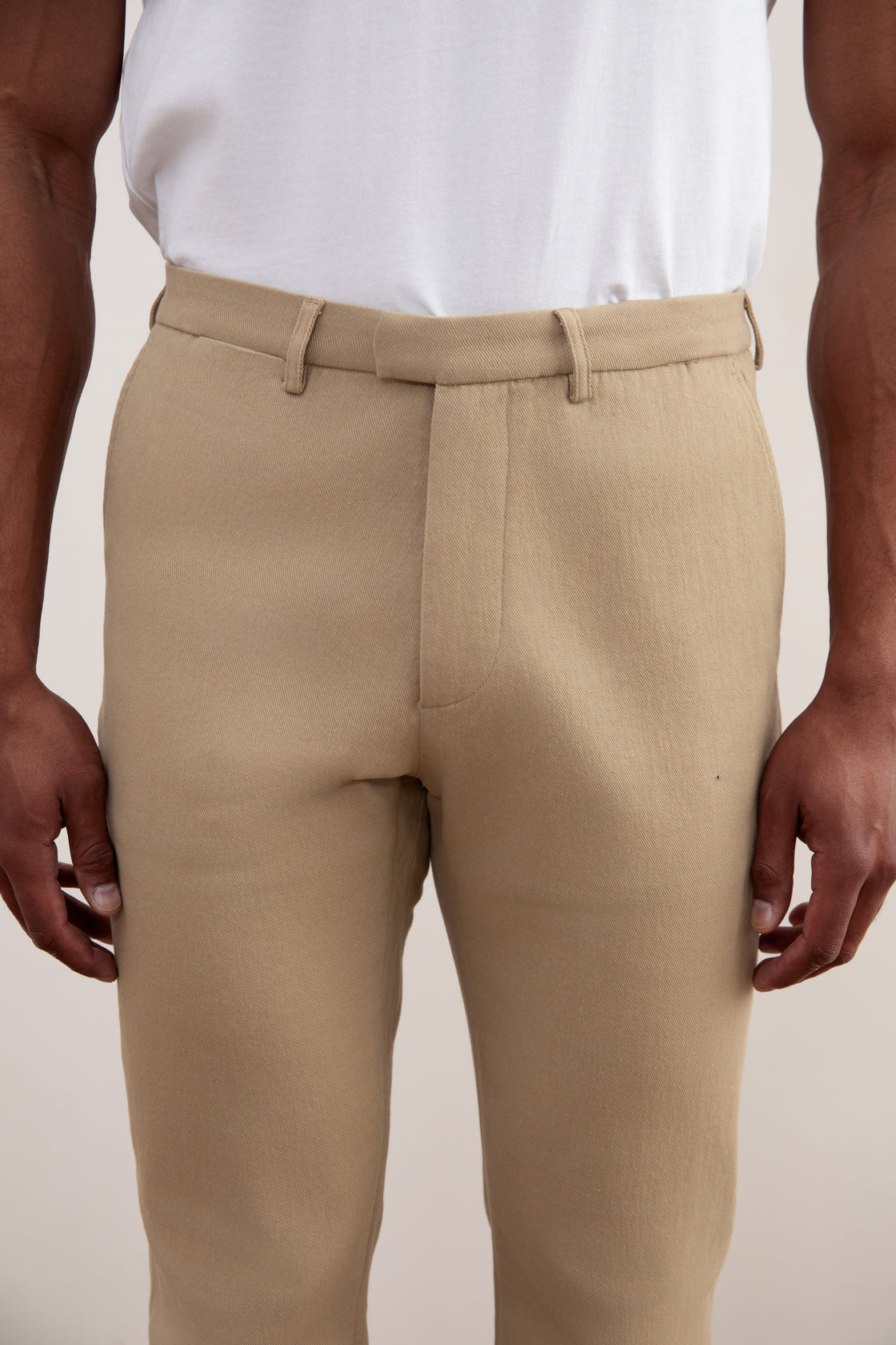 Pantalones de invierno rectos de color tostado