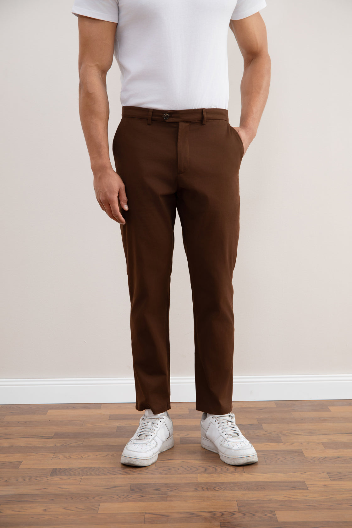 Bruine rechte Chino