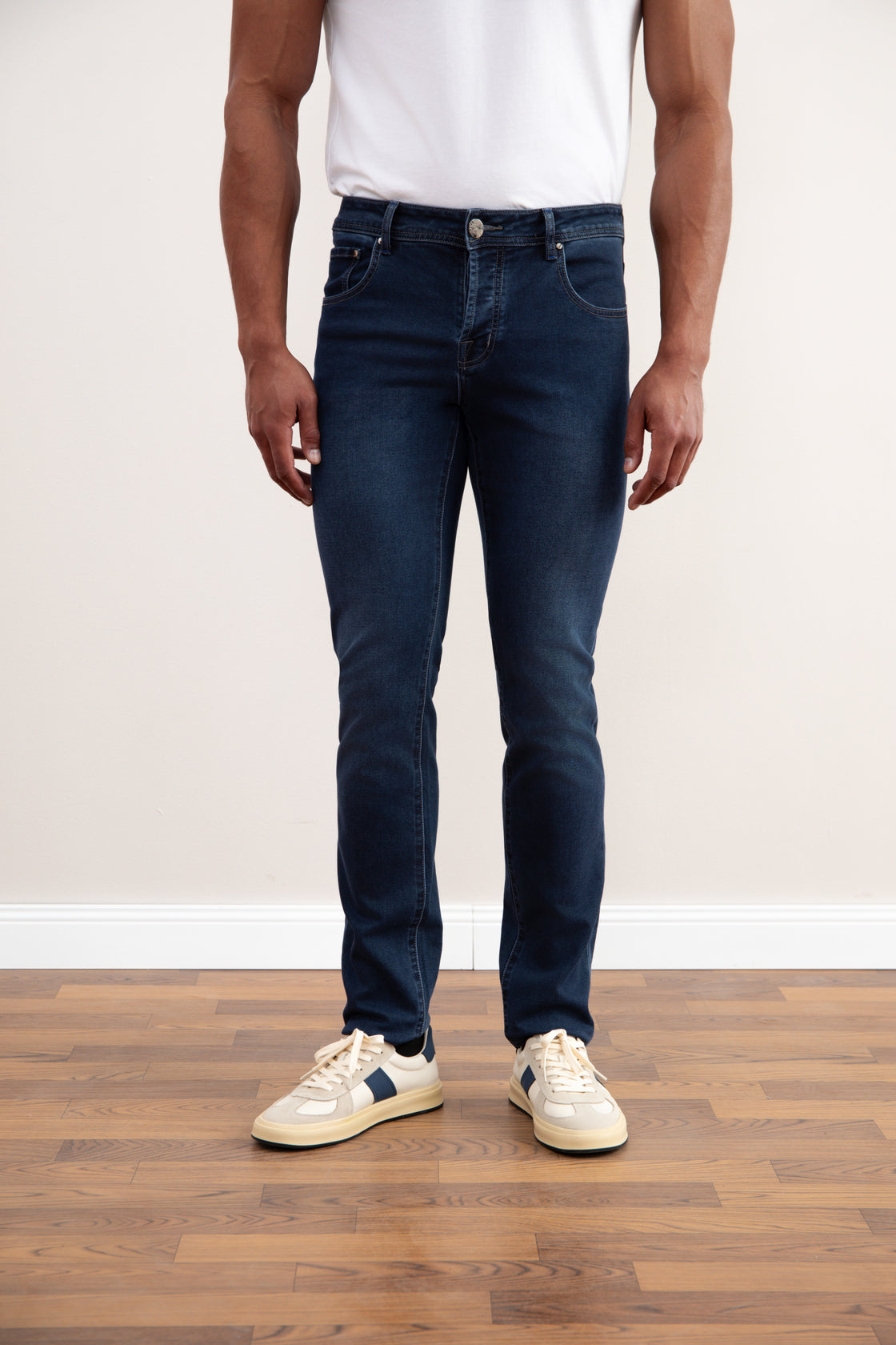 Navy Wash Slim-fit Jeans