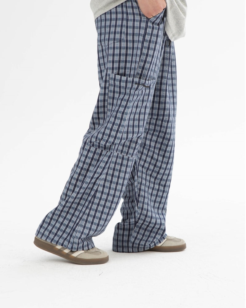 Unter dem Kokosnussbaum Relaxed Fit Karierte Cargo-Hose