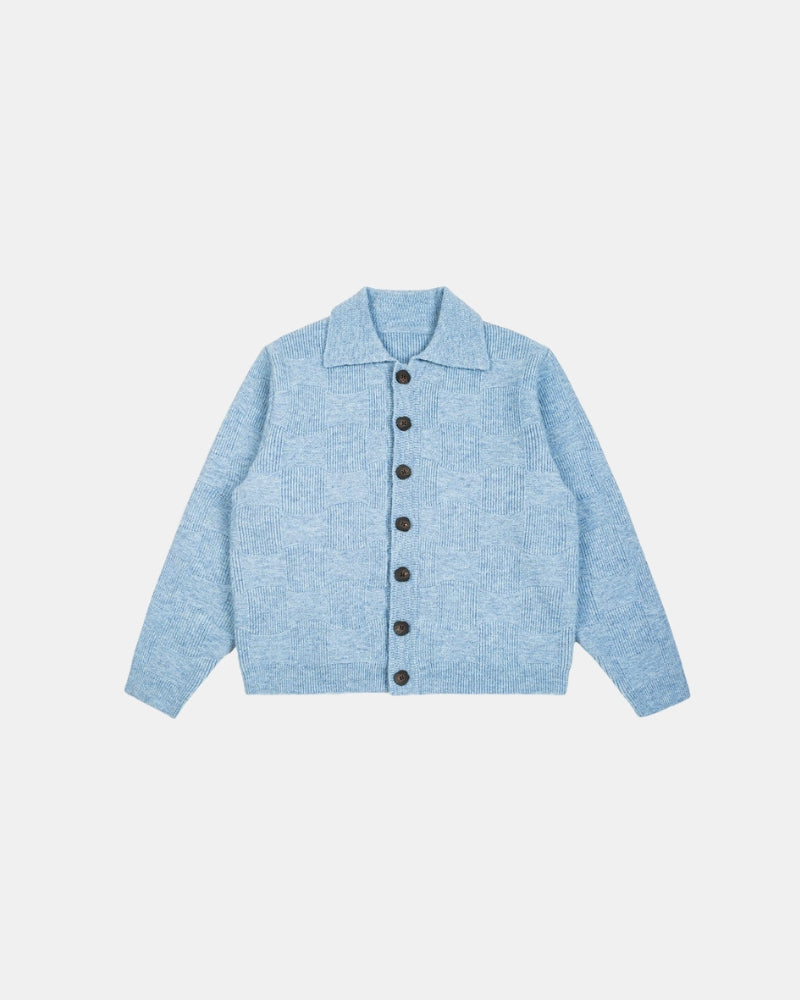 Block Synogram Strukturierte Strickjacke mit Knopfleiste
