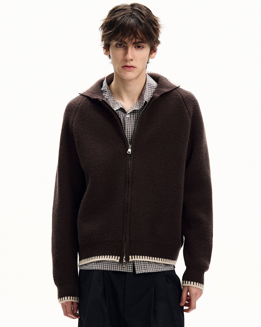 Classic Marled Knit Cardigan