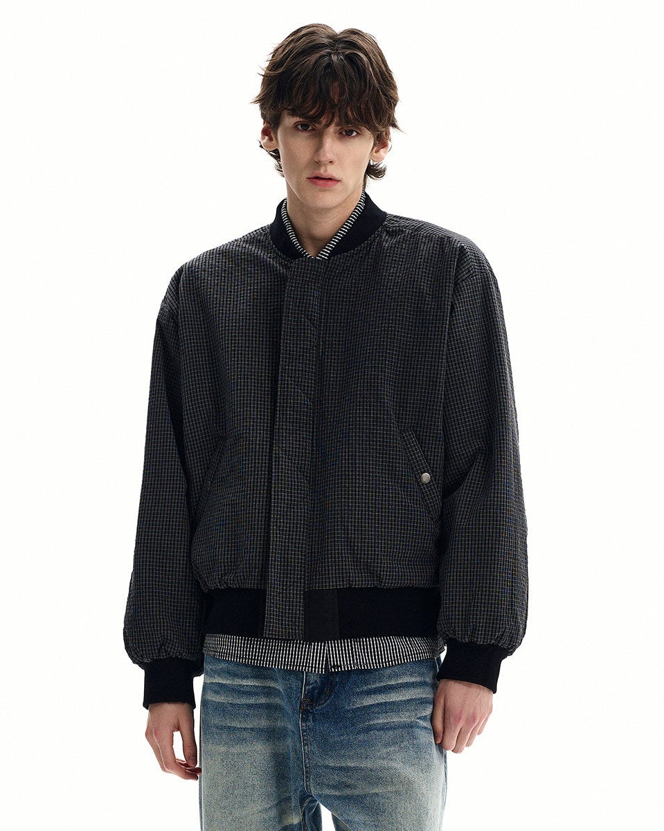 Plaid Lined Cotton Utility Jacket