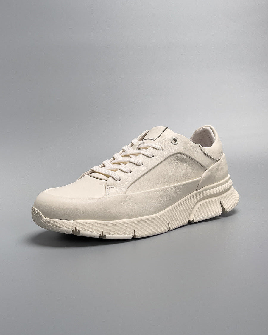 The White Qiao Handmade Genuine Leather Sneakers
