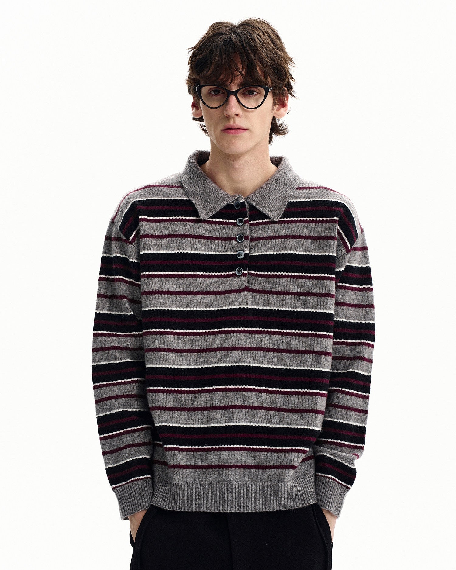 Premium Striped Knit Sweater