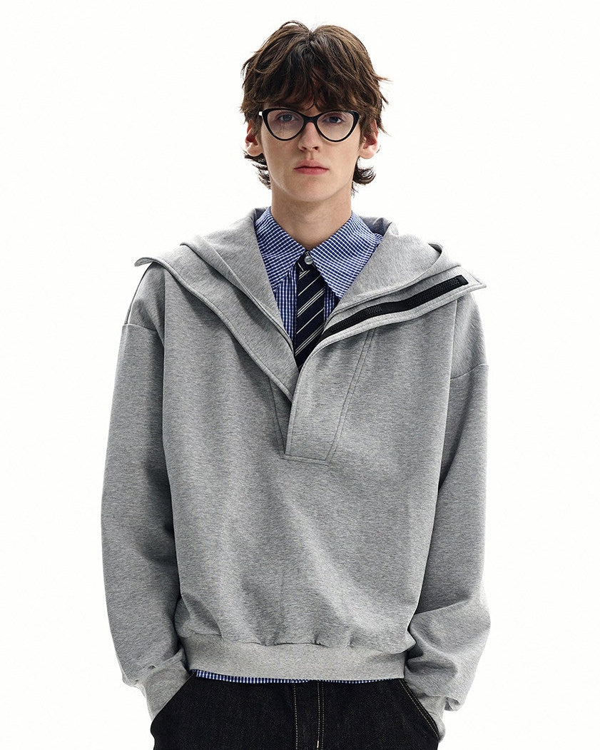 Heather Cotton Blend Hoodie