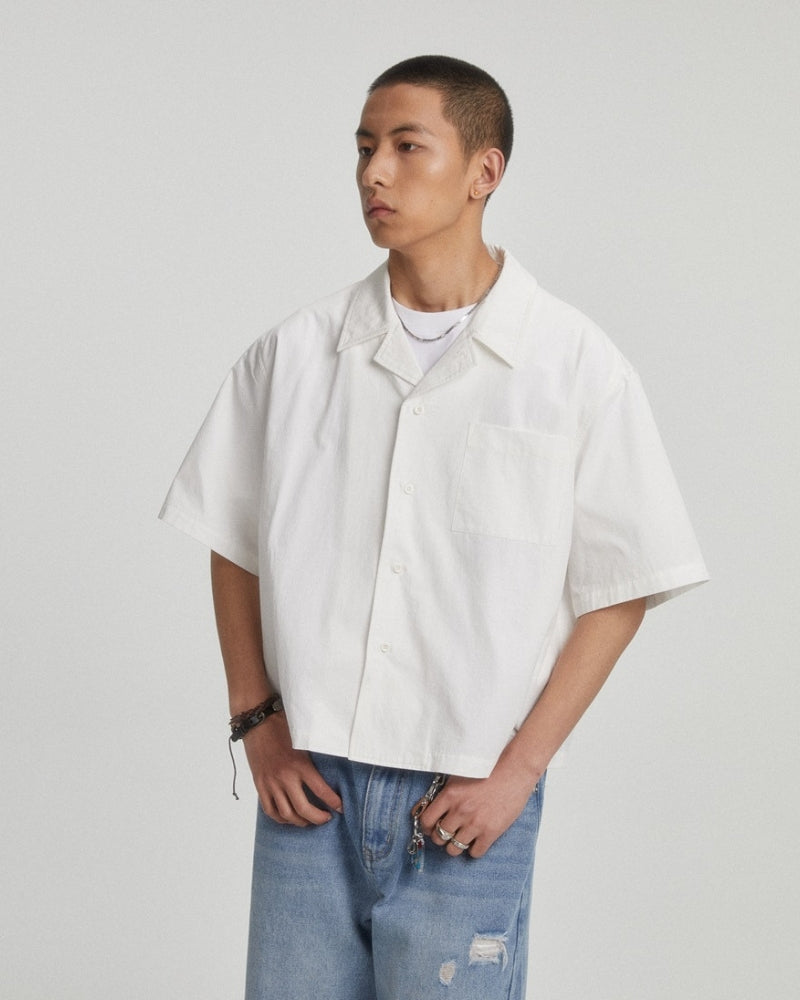 Chemise décontractée à col cubain