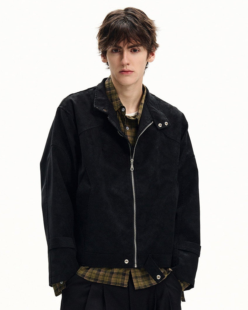 Quilted Cotton-Nylon Zip Jacket