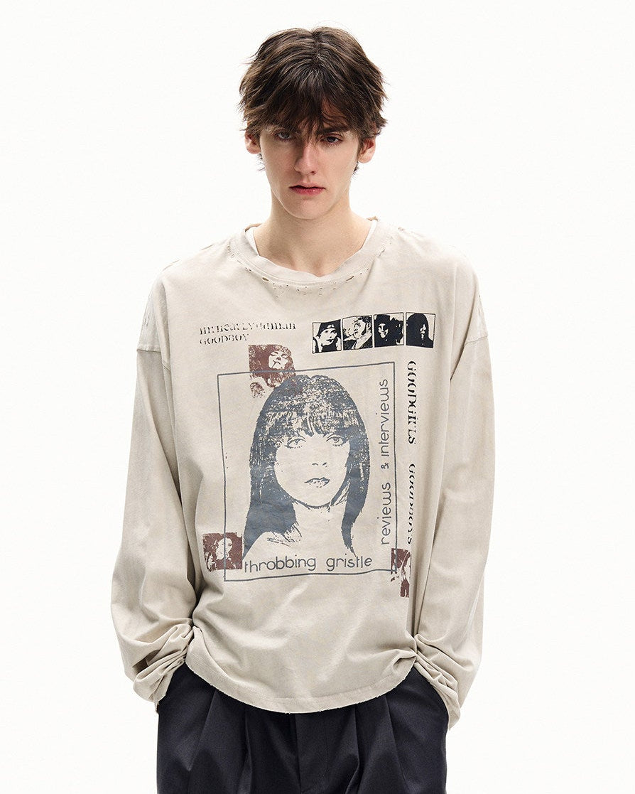 Vintage Wash Graphic Long Sleeve Tee